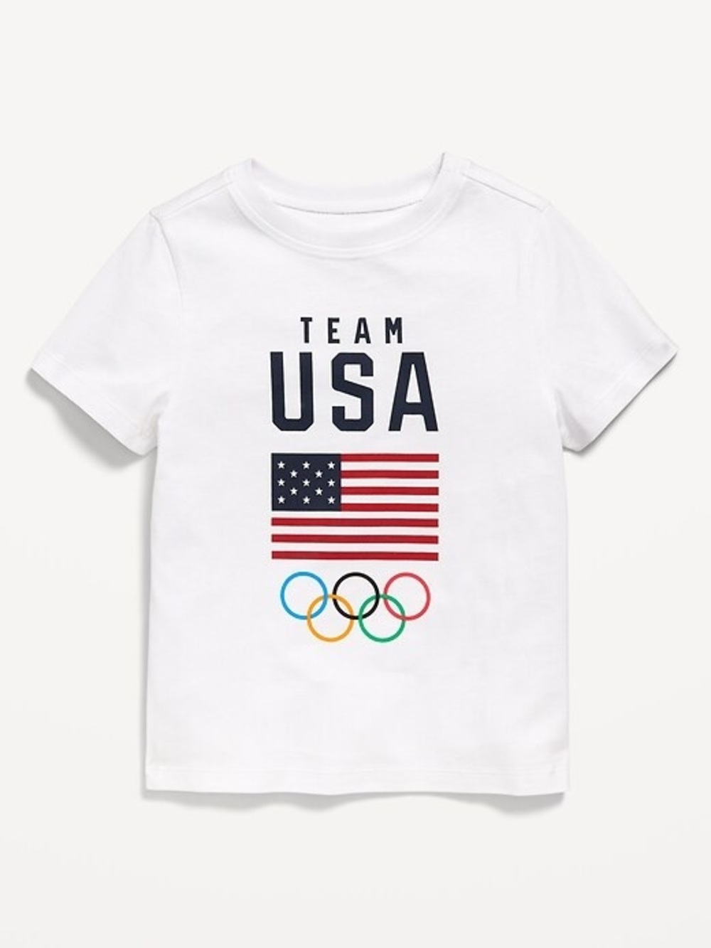 Kids "Team USA" White Graphic Tee
